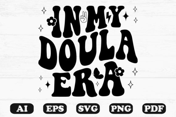 In My Doula Era Retro Wavy SVG T-shirt