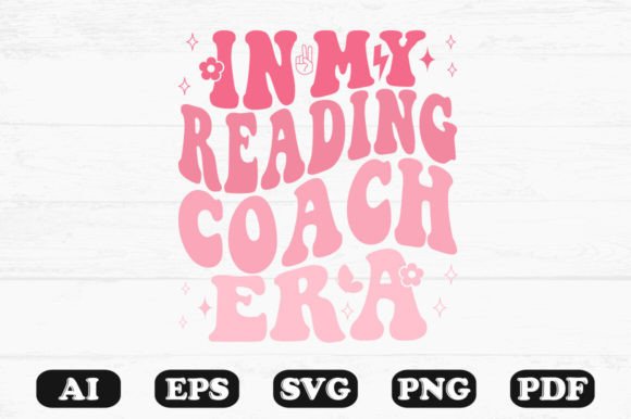 In My Reading Coach Era Retro Wavy SVG Graphics