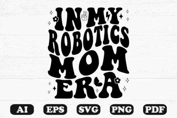 In My Robotics Mom Era: Retro Wavy SVG Graphics